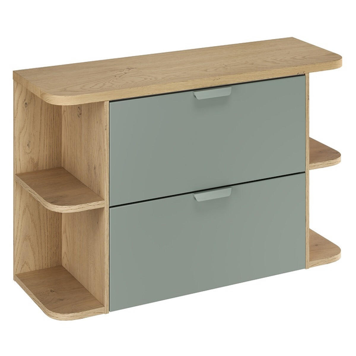 Milaros Markt Waschbeckenunterschrank Grün, Eiche 120x50x45.8 cm