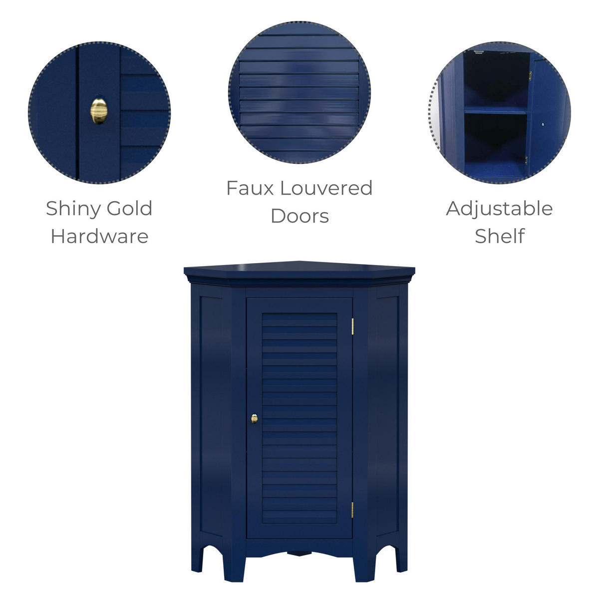 MIDISCHRANK 63/81/43 cm - Blau, Holzwerkstoff (63.3/81.7/43.3cm) - Teamson Home