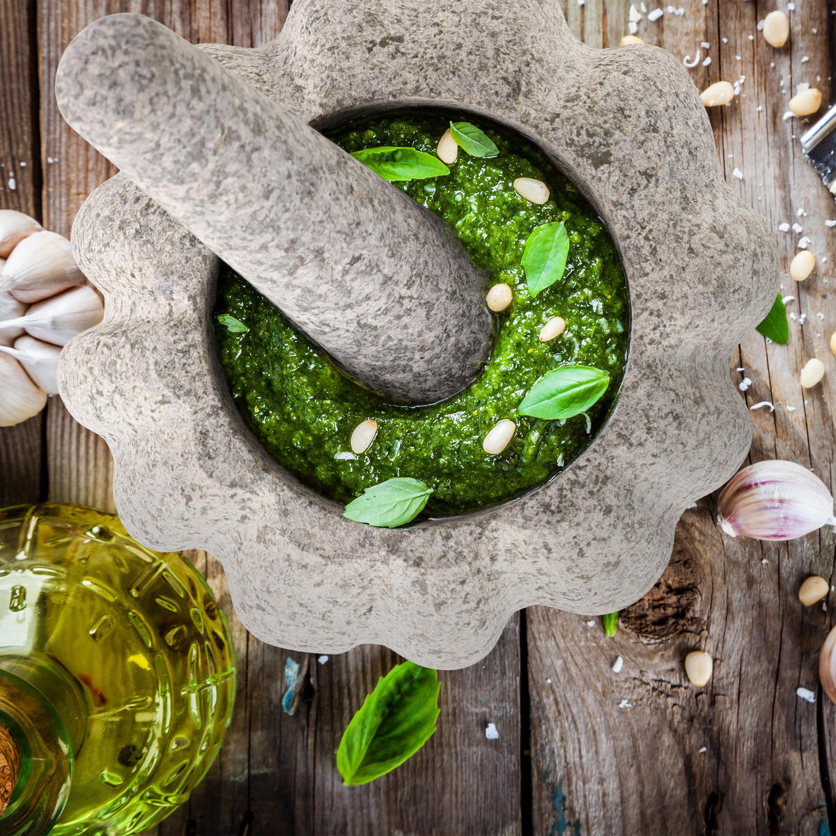 MÖRSER - Grau, Stein (15.5/10/15.5cm) - Relaxdays