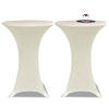 TISCHHUSSEN für Stehtische 2er-Set Amau Ø60 cm cremefarben - Creme, Textil (60/60cm) - DELUKE