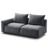 2,5-SITZER SOFA - modular - Schwarz/Grau, Kunststoff/Textil (184/82/99cm) - home24