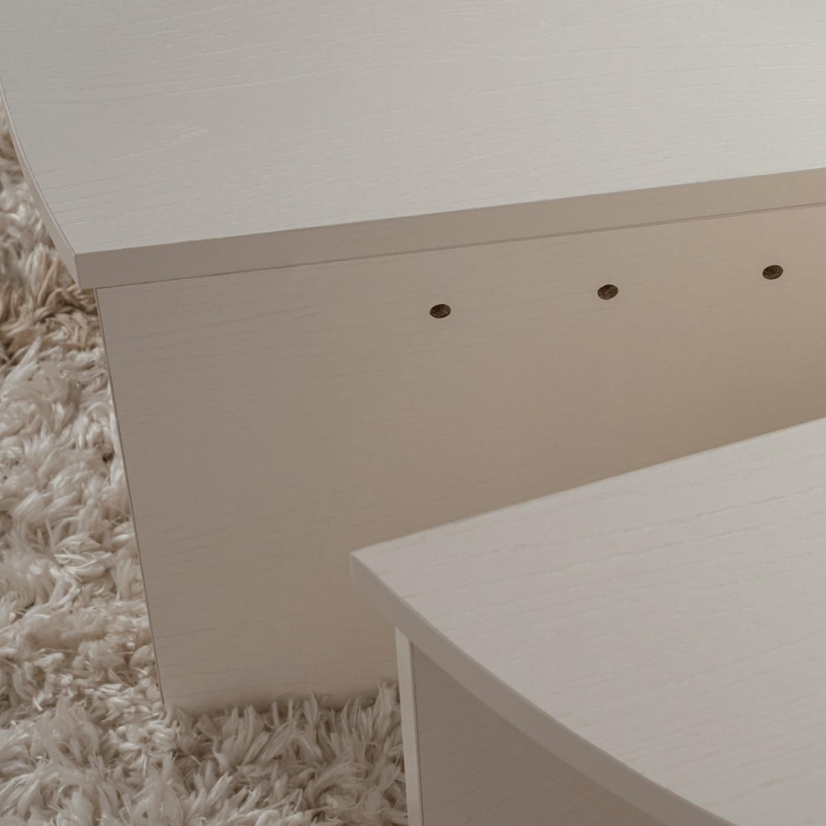 COUCHTISCH orion weiss - Eiche Bianco, Holzwerkstoff (9.5/90/35cm) - Calicosy