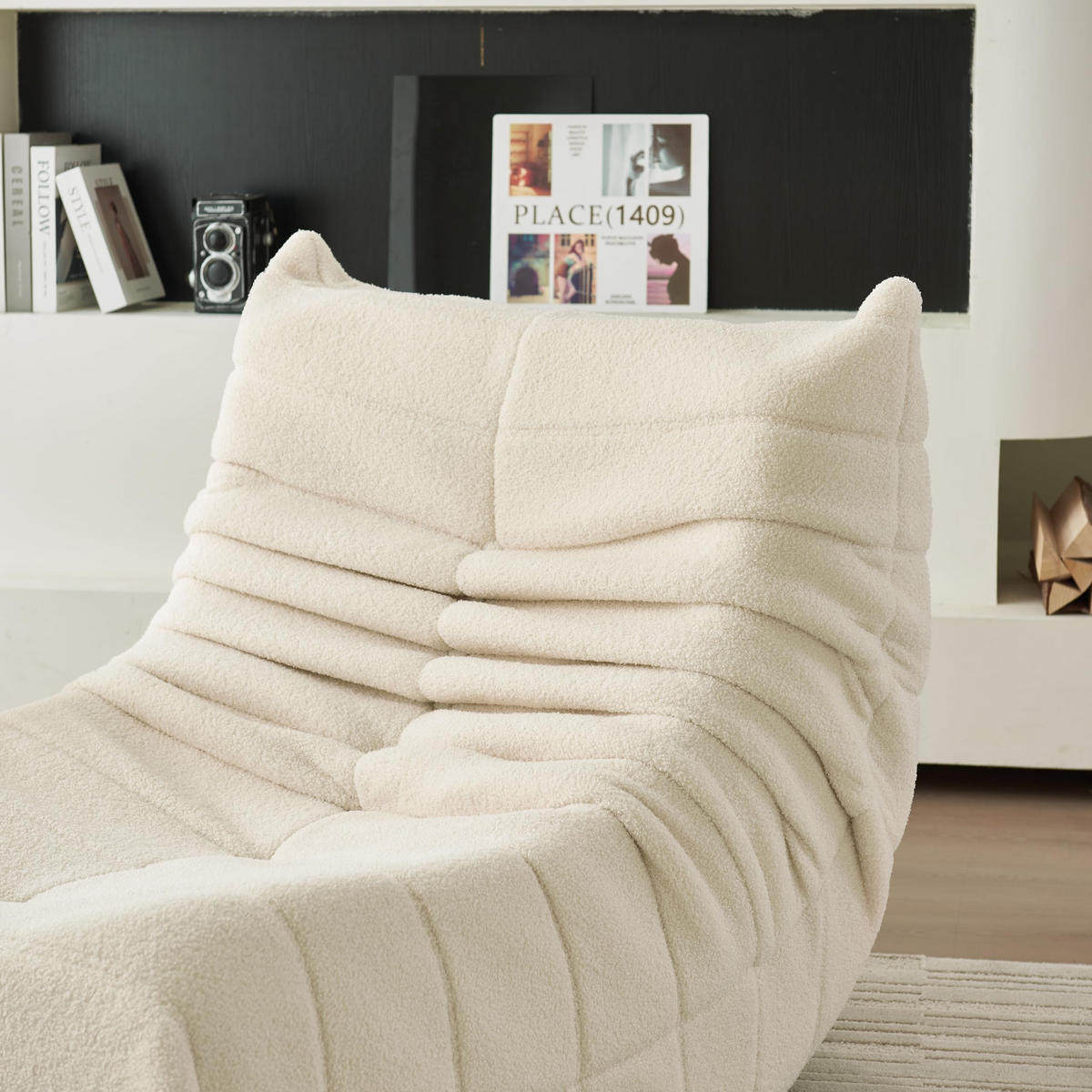 SITZSACK in Beige Indoor-Relaxsessel mit Hochelastischer Schwamm, Leicht zu bewegen - Beige, Textil (85/79/110cm) - STILVORA