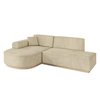 ECKSOFA Ottomane Links ARRIO-L1 - 243x171x83 cm Beige - Beige, Holzwerkstoff/Textil (243/171cm) - ALTDECOR