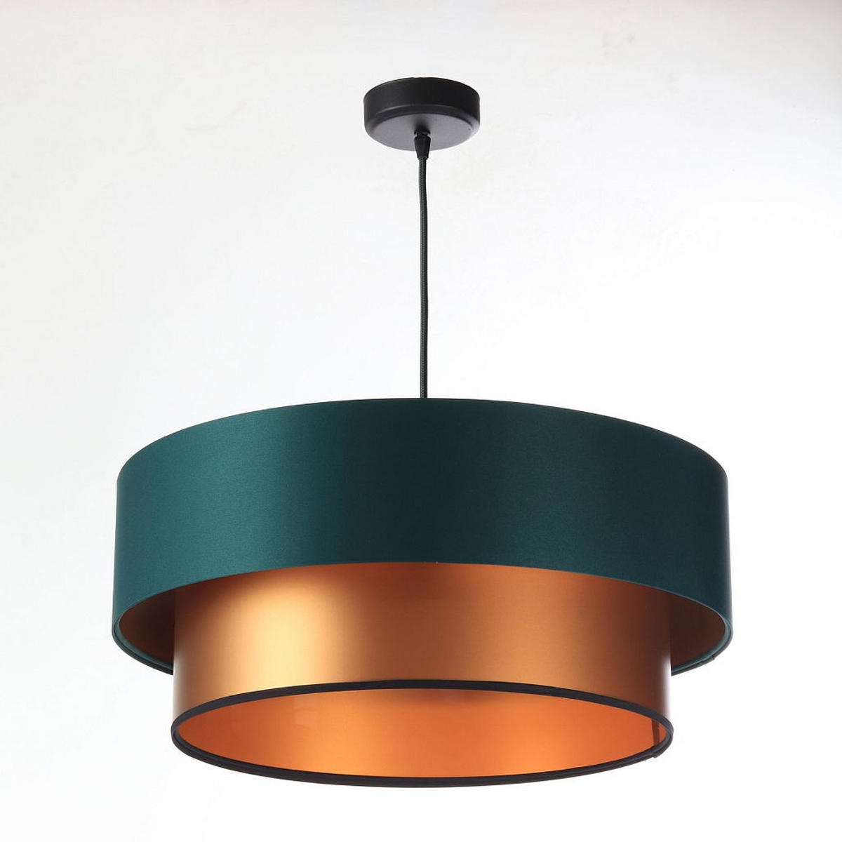 HÄNGELEUCHTE Grün 60/20 cm - Grün/Kupferfarben, Kunststoff (60/1/20cm) - ONZENO