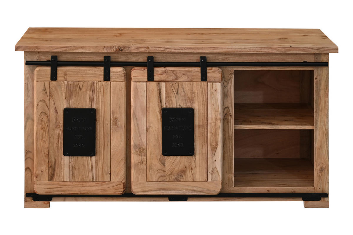 LOWBOARD LIBRO - Beige/Naturfarben, Holz (128/70/45cm) - SAM