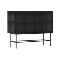 SIDEBOARD, Schwarz - Schwarz, Metall (43/90/110cm) - Oviala