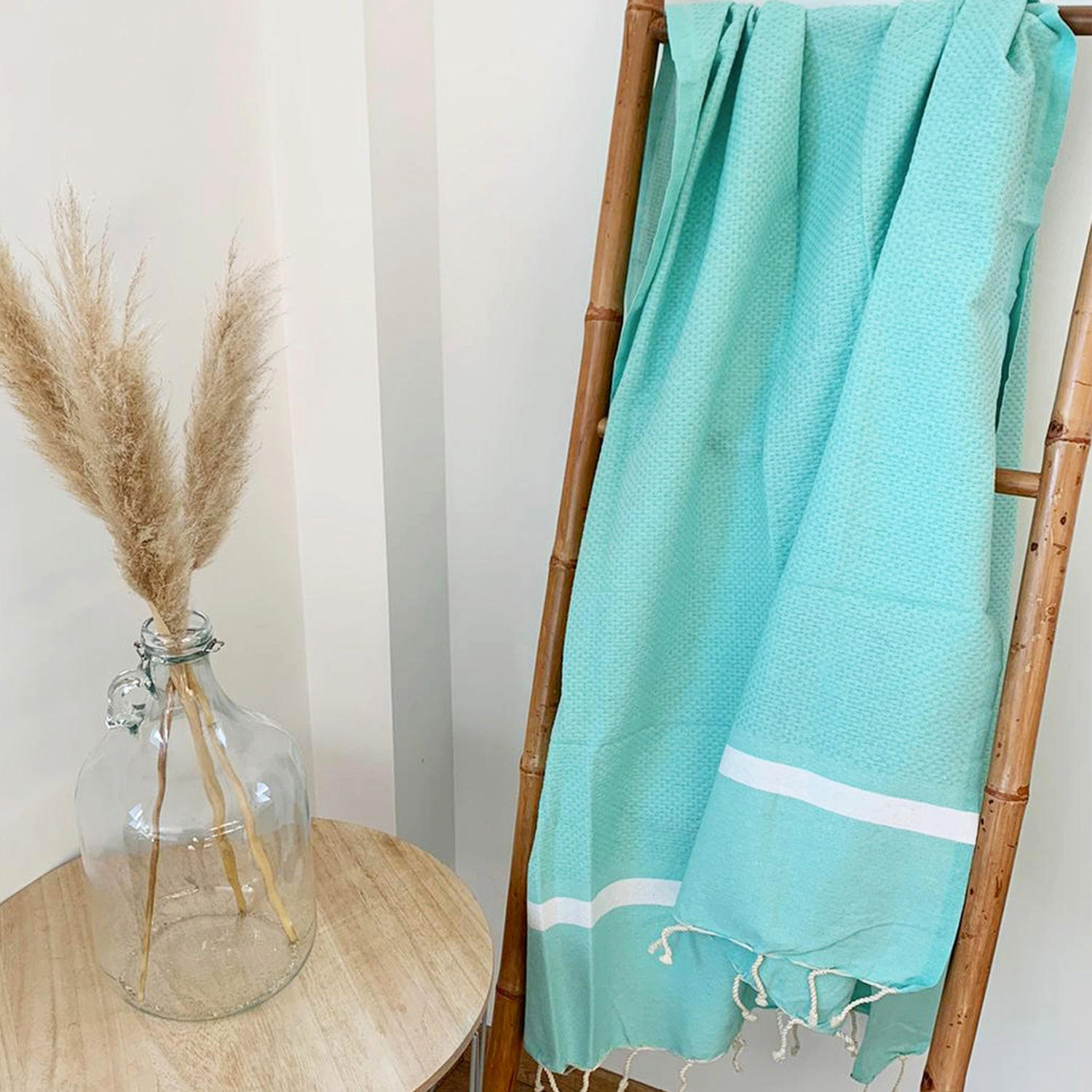 HAMAMTUCH Melissa Aruba 200x200 190g/m² - Blau, Textil (200/200cm) - LE COMPTOIR DE LA PLAGE
