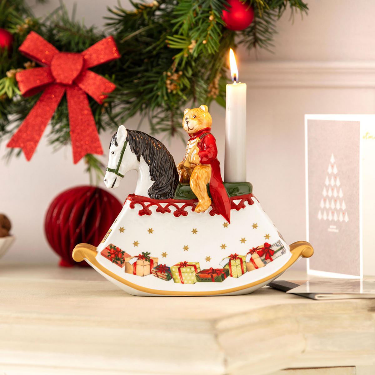 DEKOFIGUR SCHAUKELPFERD Christmas Toys bunt - Multicolor, Keramik (8.7/16.9/21.5cm) - Villeroy & Boch
