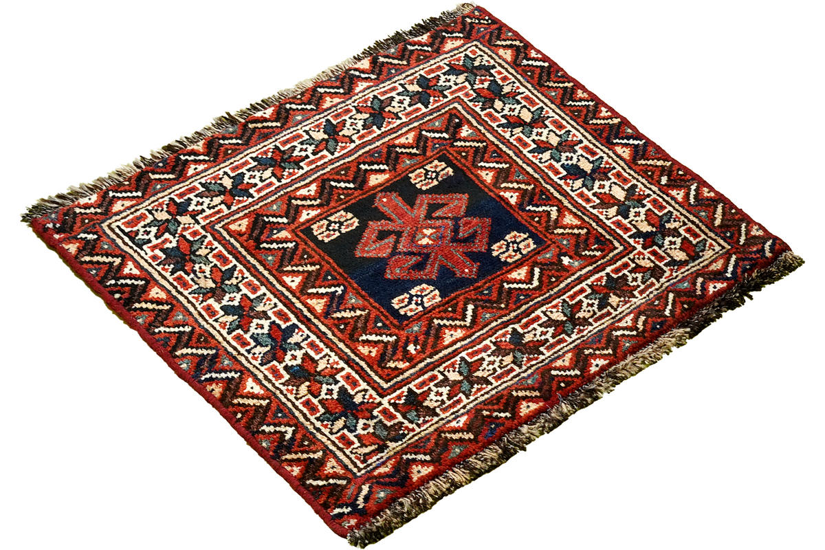 TEPPICH Gashgai Blau 60/63 cm Schurwolle - Blau, Textil (63/60cm) - Looma