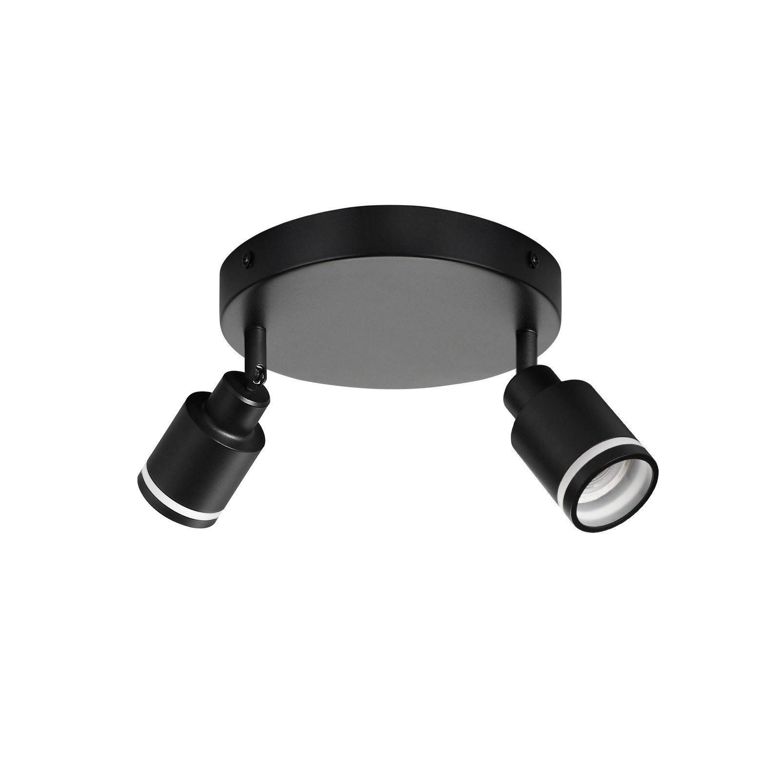 STRAHLER Lübeck 2-flammig 20/20/15.7 cm - Schwarz, Metall (20/20/15.7cm) - Nettlife