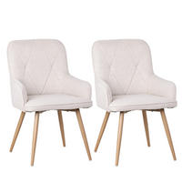 ARMLEHNSTUHL-SET 2 Stück in Stoff(YZ3) - Beige, Textil (57/87/62cm) - HOMAVO