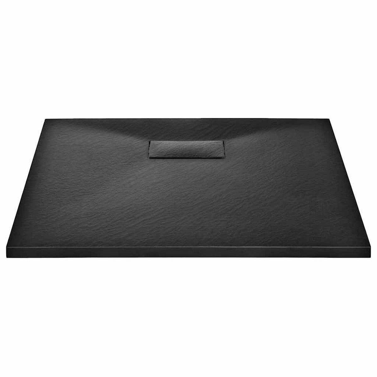 DUSCHWANNE Schwarz 90/90 Cm - Schwarz, Textil (90/2.6/90cm) - vidaXL