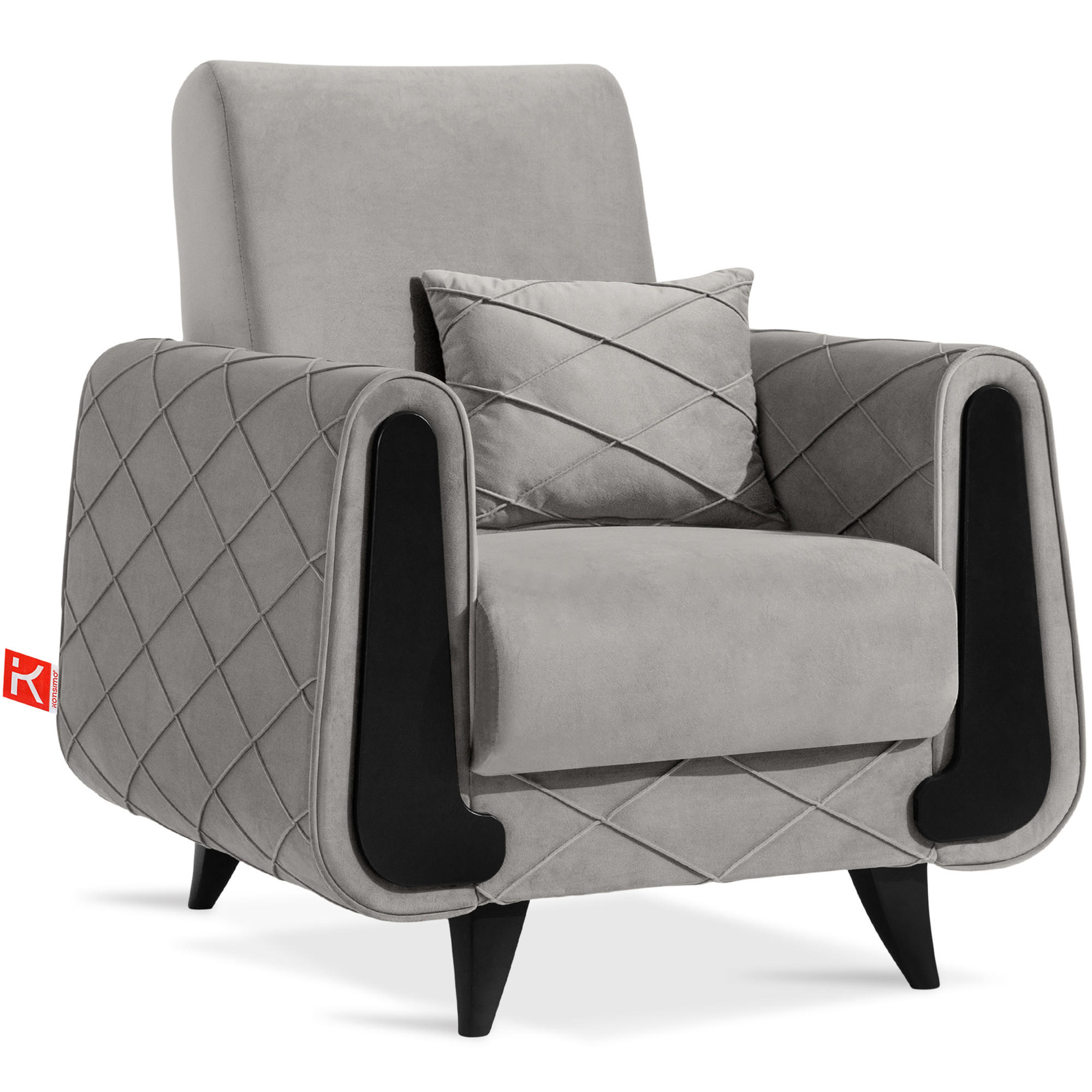 Konsimo® Sessel Hellgrau 83x95x92 cm