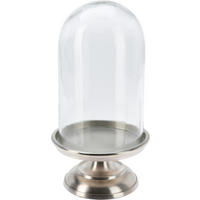 TORTENPLATTE Basic Silber 14.5/14.5/28 cm Glas - Silberfarben, Glas (14.5/28/14.5cm) - Mondex