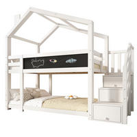 ETAGENBETT im Baumhausstil mit Stauraum 90 x 200 cm Weiß - Weiß, Holzwerkstoff (90/200cm) - Beauniv