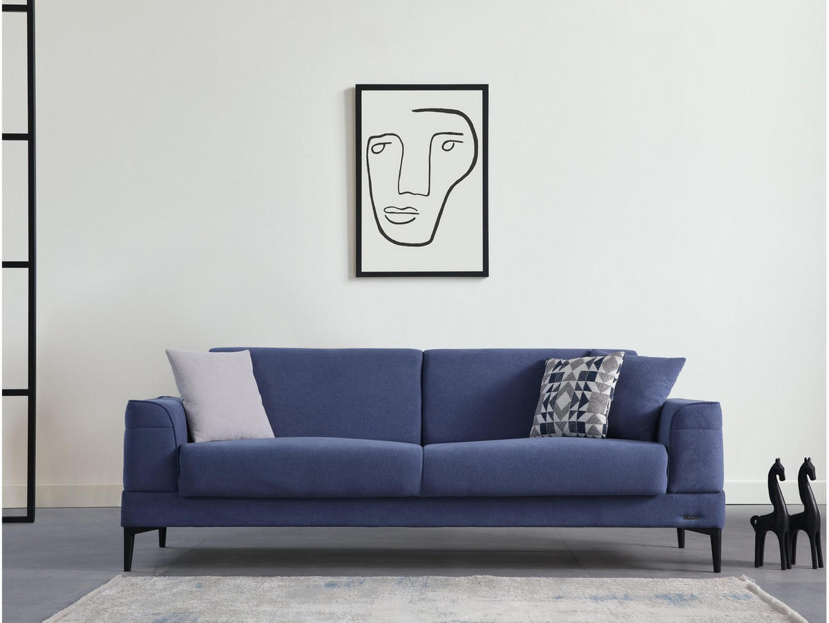 2-SITZER Sofa MAJA, Blau - Blau, Kunststoff/Textil (180/85/90cm) - Villa Möbel