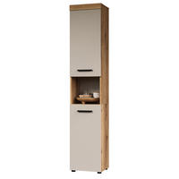 HOCHSCHRANK Kaschmir, Evoke Eiche 36 x 184 cm, Badschrank mit viel Stauraum - Kaschmir/Eichefarben, Holzwerkstoff/Kunststoff (30/185/30cm) - Top.Furn