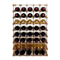 WEINREGAL Vinotega Mod Metal 82,5x52,5x24,5 cm 5x8 Flaschen Massives Kiefernholz Braun Geölt - Braun, Holz (52.5/82.5/24.5cm) - PROREGAL