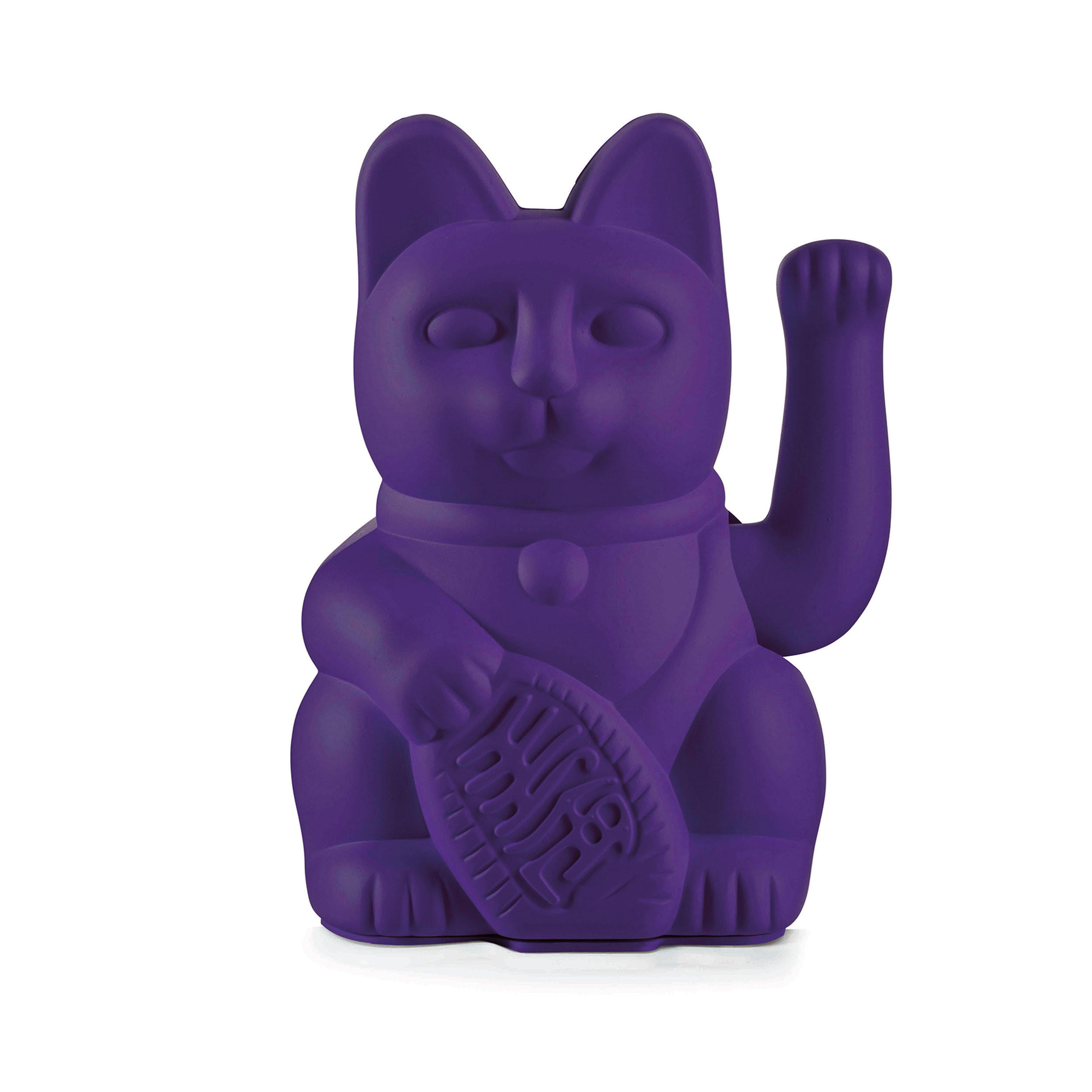WINKEKATZE Lucky Cat, Kunststoff, Violett, ca. 15 cm - Violett, Kunststoff (10.5/15/8.5cm) - Donkey Products