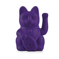 WINKEKATZE Lucky Cat, Kunststoff, Violett, ca. 15 cm - Violett, Kunststoff (10.5/15/8.5cm) - Donkey Products