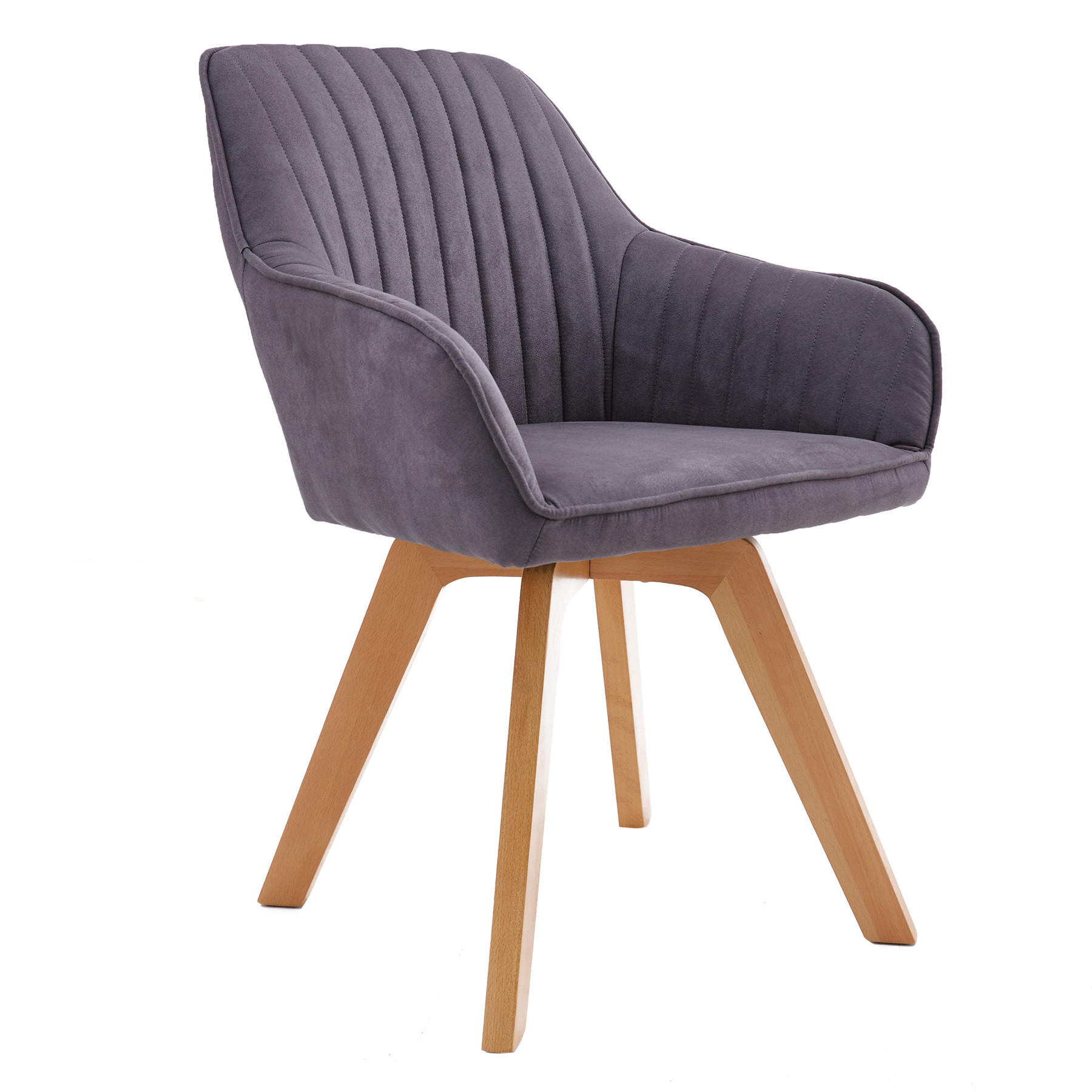 ARMLEHNSTUHL LIVORNO Microfaser Grau - Grau, Textil (62/84/62cm) - riess-ambiente
