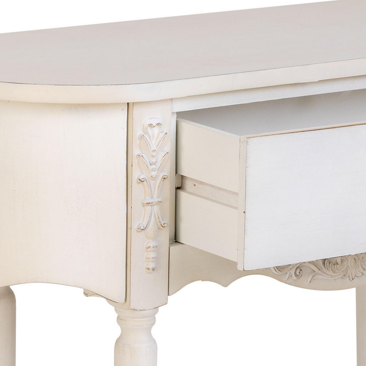 KONSOLENTISCH aus Holz, weiß, 88x36x80cm - Weiß, Holz (38/90/82cm) - Wanderlust