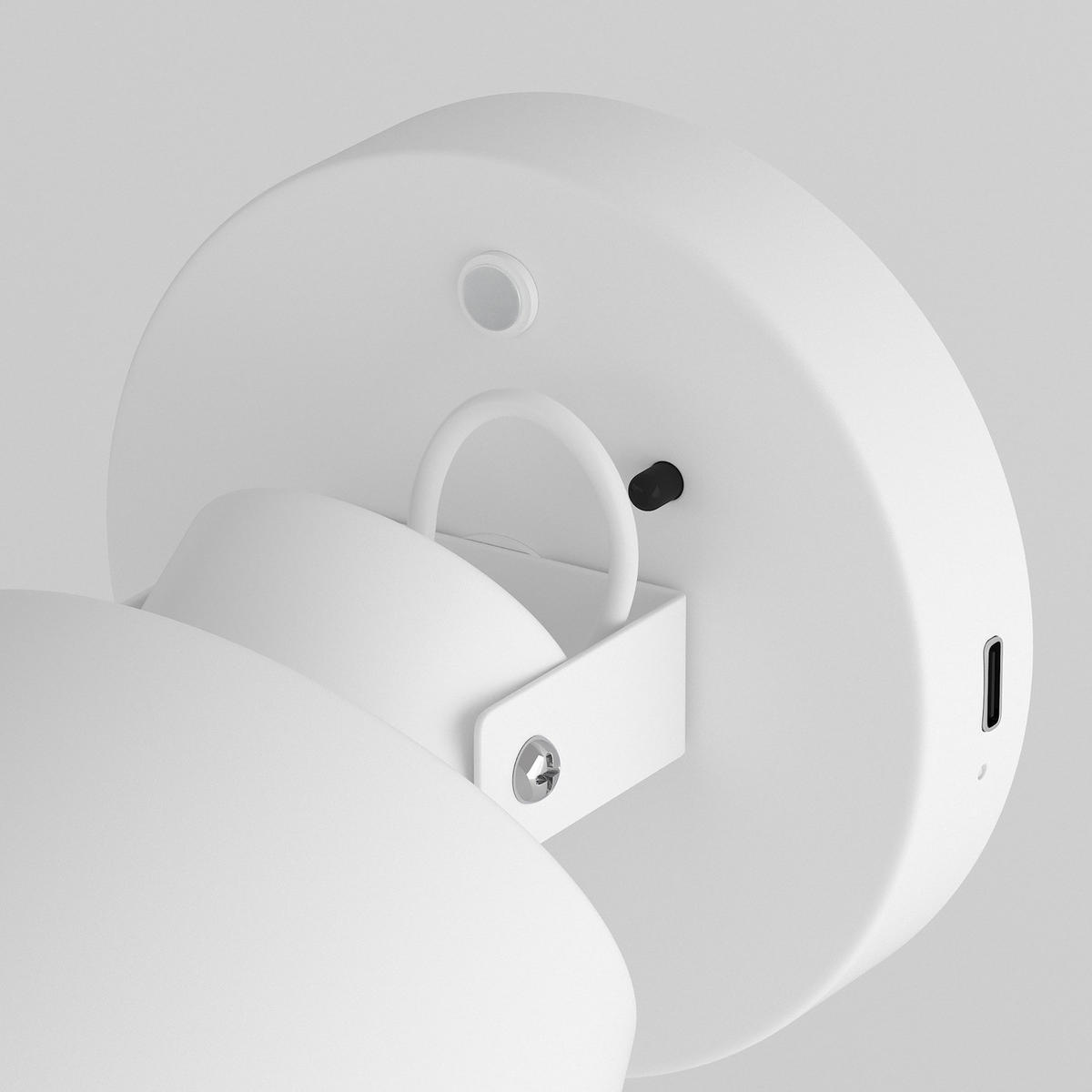 AKKU-WANDLEUCHTE inkl. Fernbedienung - 3-Stufen-Dimmer - Eisen - Weiß, Metall (12/15/16cm) - home24