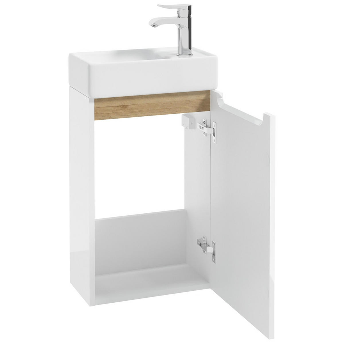 WASCHTISCH Sofia-107 - Weiß, Holzwerkstoff (40/68/22cm) - Lomado