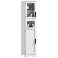 HOCHSCHRANK DE-12515 40/31/170 cm Weiß / Schwarz - Weiß, Holzwerkstoff (31/170/40cm) - ComfortXL