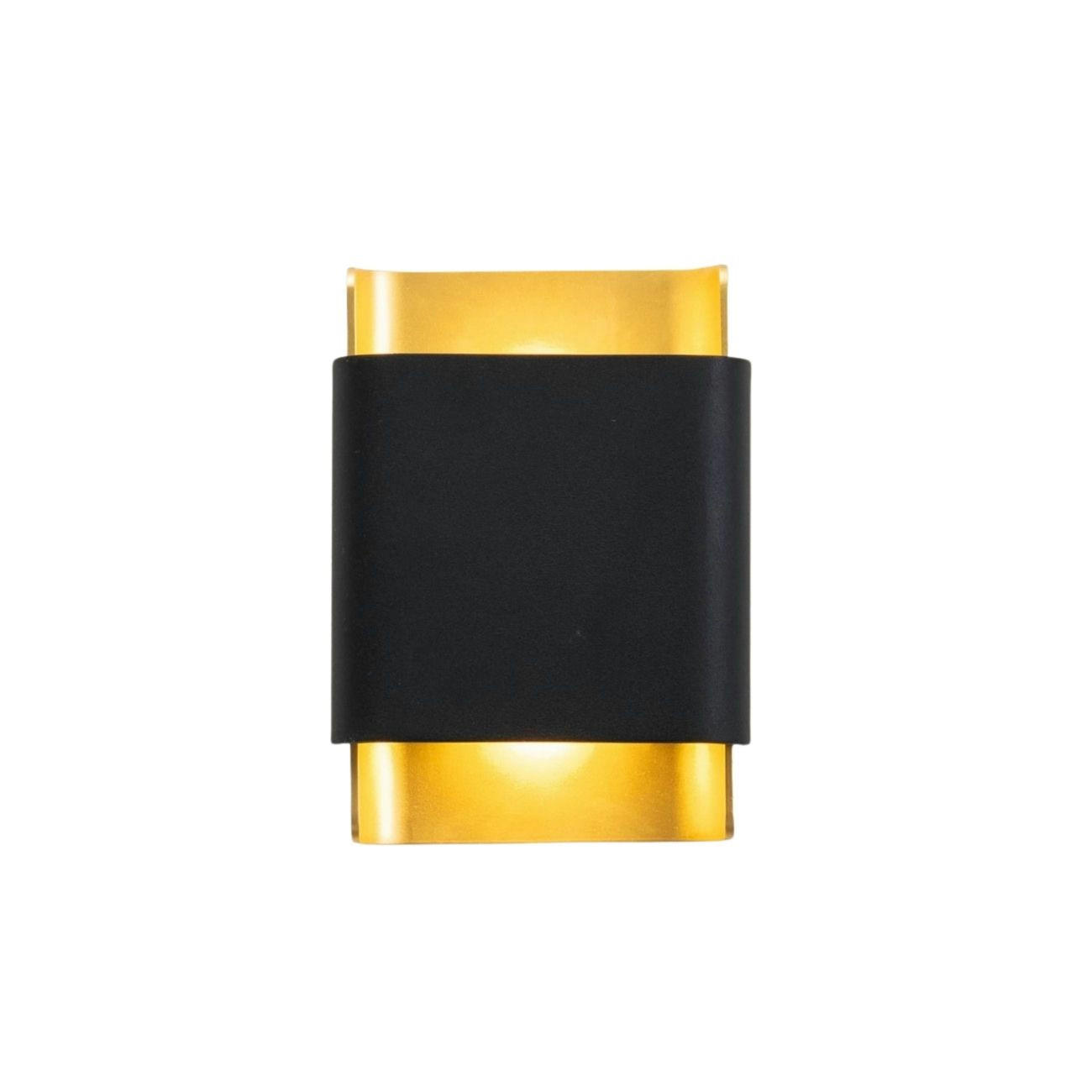 WANDLEUCHTE Manduria, Schwarz und gold, 18cm - Goldfarben, Metall (6/18/12.5cm) - KOSILUM