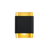 WANDLEUCHTE Manduria, Schwarz und gold, 18cm - Goldfarben, Metall (6/18/12.5cm) - KOSILUM