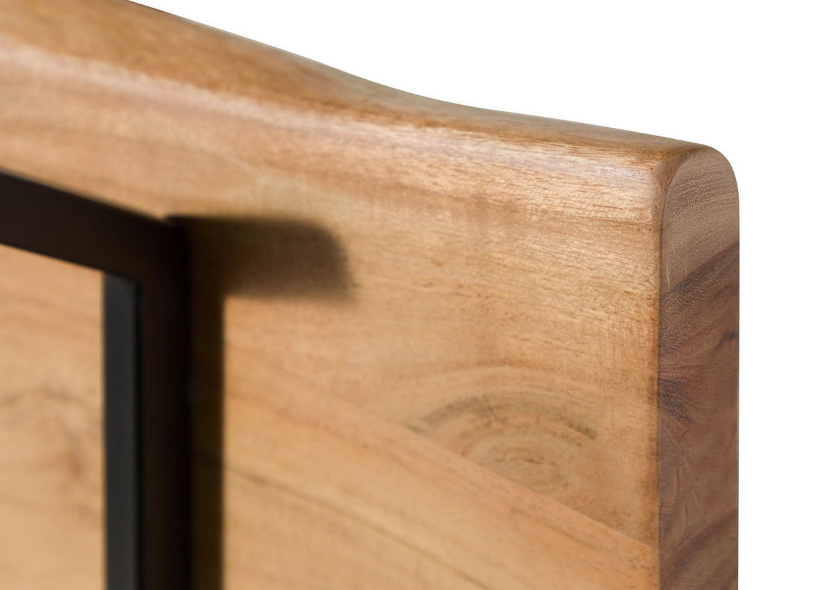 WANDGARDEROBE Akazie 100x3x25 natur lackiert MELBOURNE #105 - Naturfarben, Holz (100/25/3cm) - Massivmoebel24