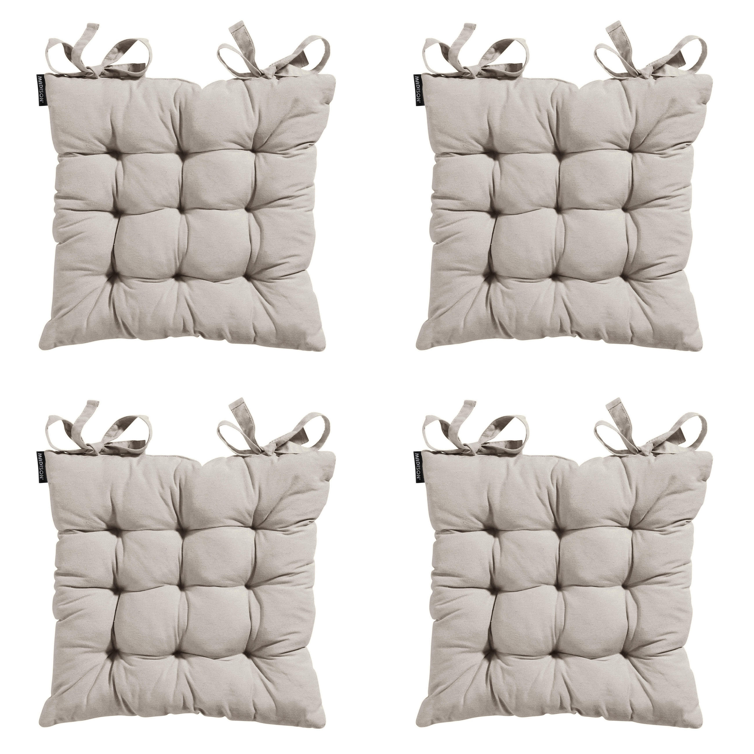 SITZKISSEN Panama - Beige - 46/46/8 cm - 4er-Set - Beige, Textil (46/8/46cm) - Madison