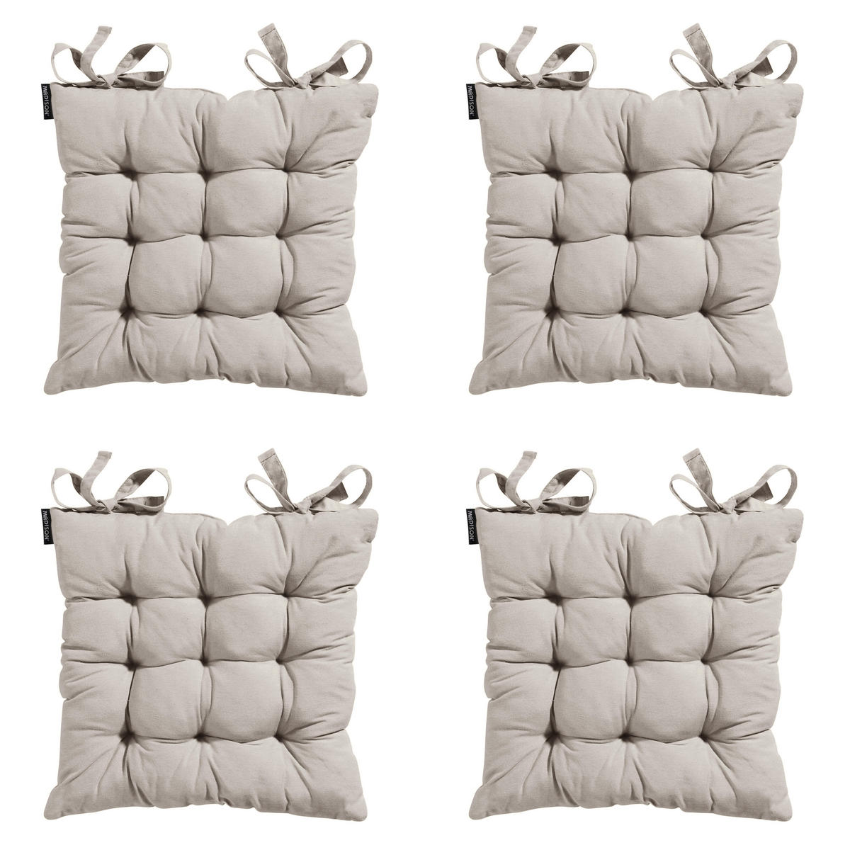 SITZKISSEN Panama - Beige - 46/46/8 cm - 4er-Set - Beige, Textil (46/8/46cm) - Madison