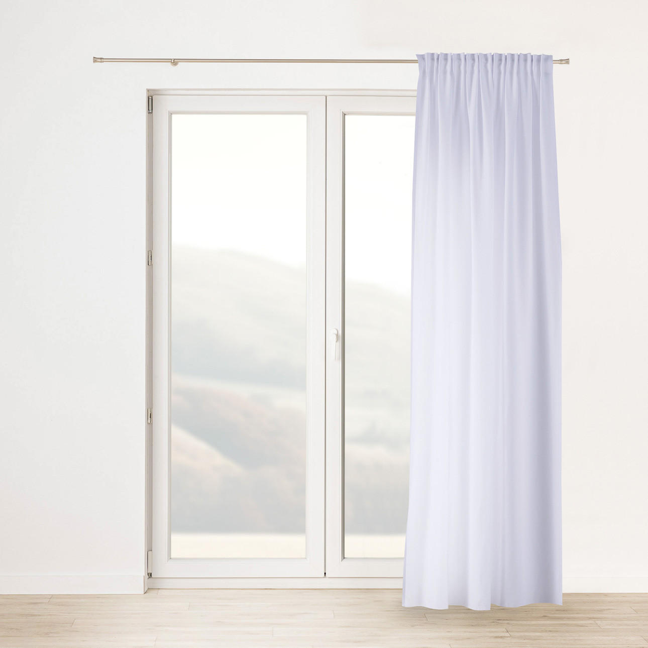FERTIGVORHANG mit Schlaufenband weiss 140 x 280 cm - Weiß, Textil (140/280cm) - Dekoria