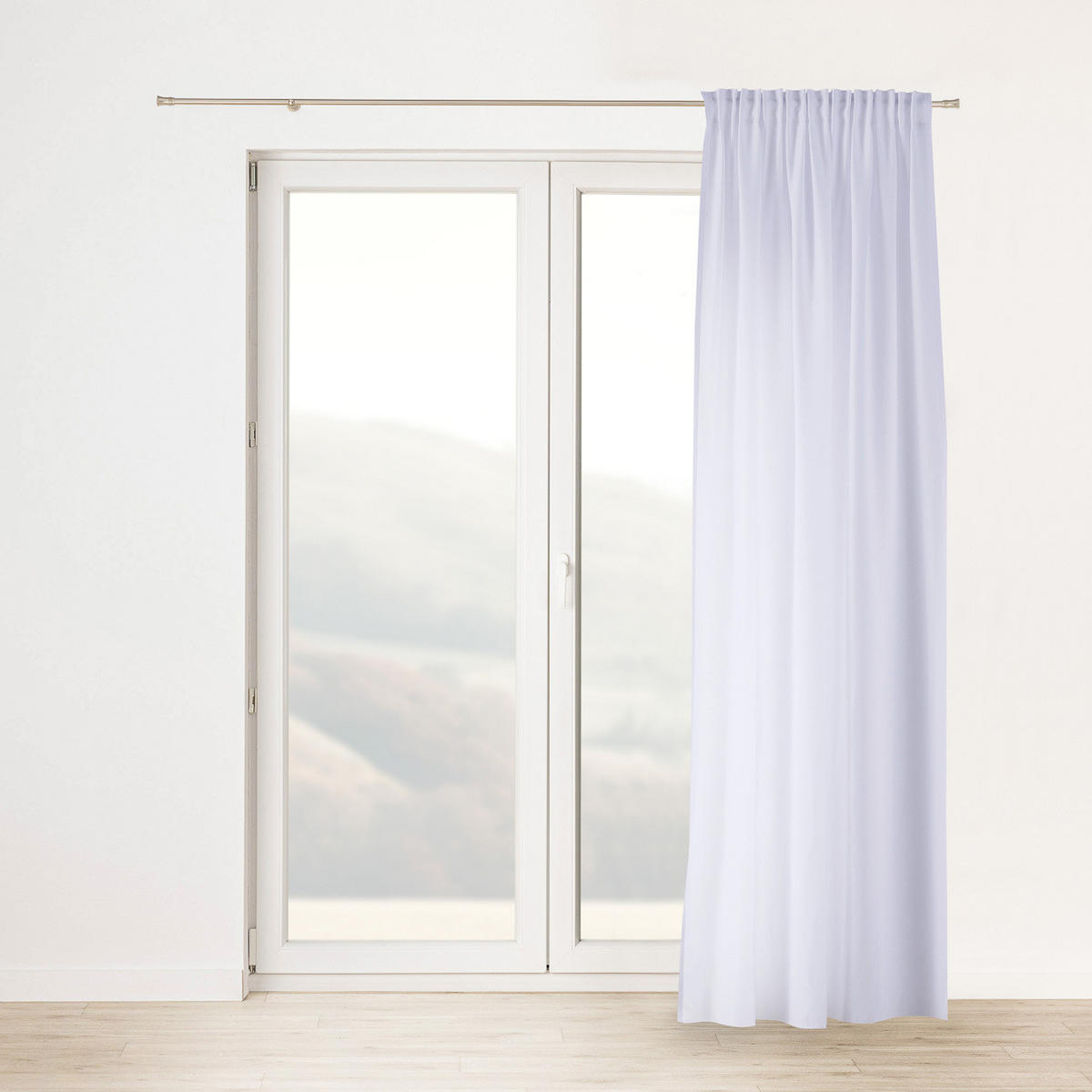 FERTIGVORHANG mit Schlaufenband weiss 140 x 280 cm - Weiß, Textil (140/280cm) - Dekoria