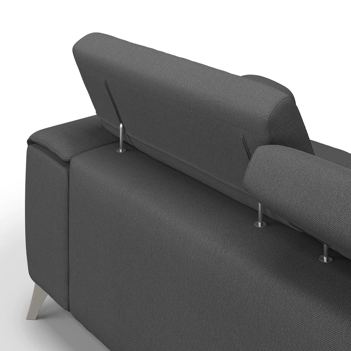 LINEARSOFA Fusion - Anthrazit, Textil (260/74/102cm) - Divani.store