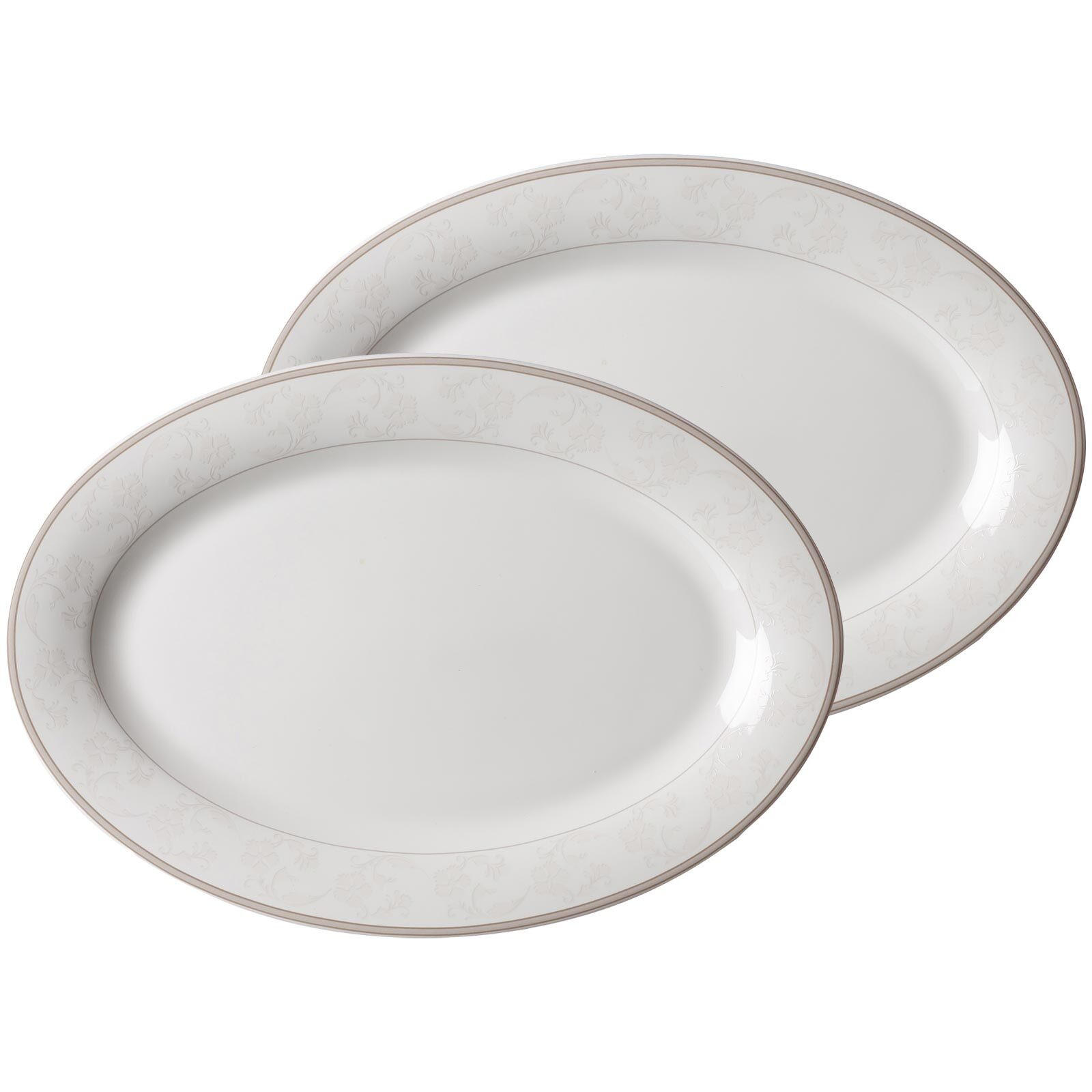 SERVIERPLATTEN Isabella beige 32 x 21 cm 2er Set - Beige, Keramik (21/3/32cm) - Ritzenhoff Breker