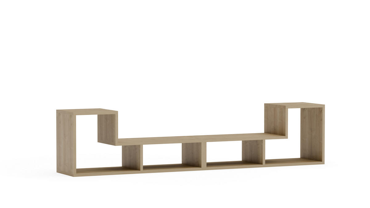 TV-ELEMENT Tetris Eiche - Alteiche, Holzwerkstoff (120/40/29.5cm)