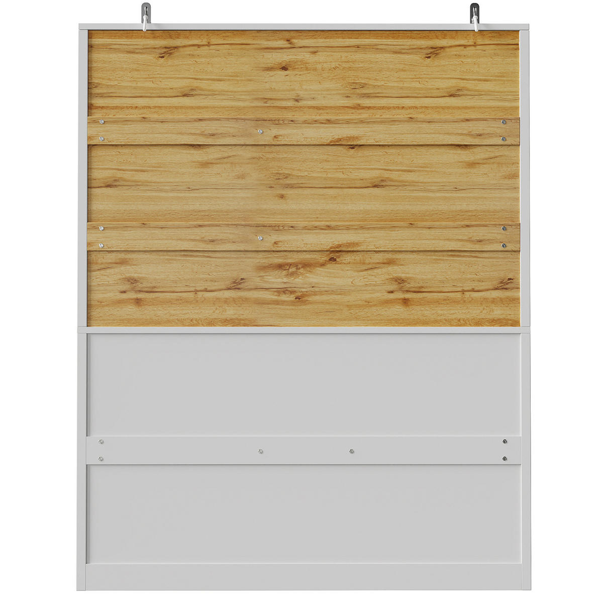 HOCHSCHRANK mit Acryltüren Weiß - Weiß, Holzwerkstoff (38.5/175/140cm) - Meubliv