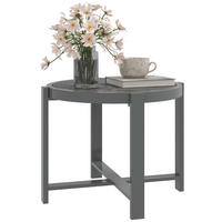 GARTEN BEISTELLTISCH Rund Grau - Grau, Metall (60/60/46cm) - ComfortXL