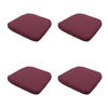 SITZKISSEN Canvas 48/48 cm 4er-Set - Dunkelrot, Textil (48/7/48cm) - Madison