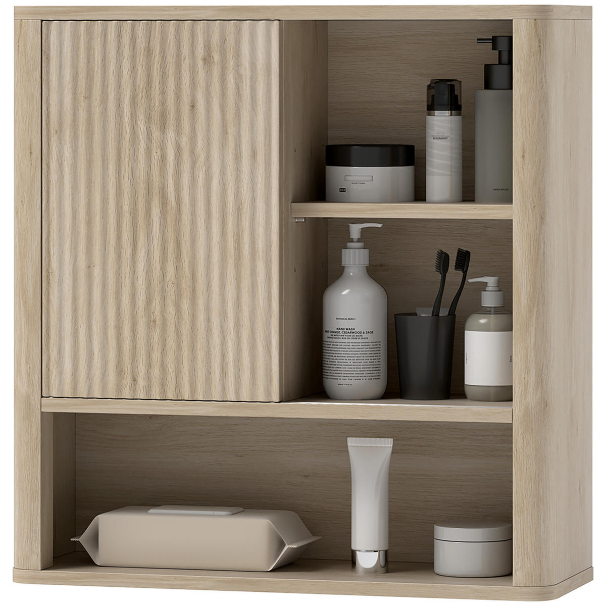 HÄNGESCHRANK Naturholz 1 Stück - Beige, Kunststoff (60/62/20cm) - GiPP