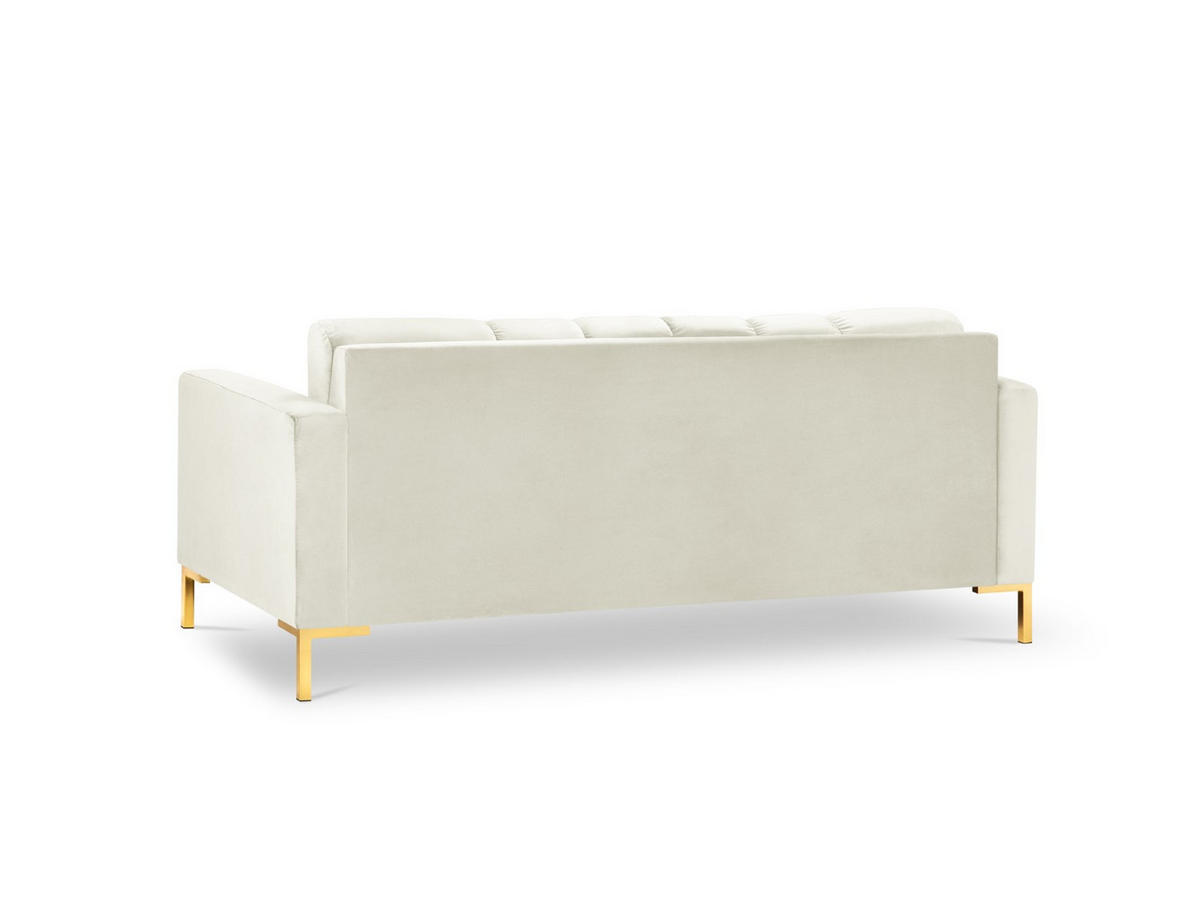 SOFA Mamaia aus Samt leichtes beige 2 Sitzplätze - Creme, Textil (92/75/152cm) - Micadoni