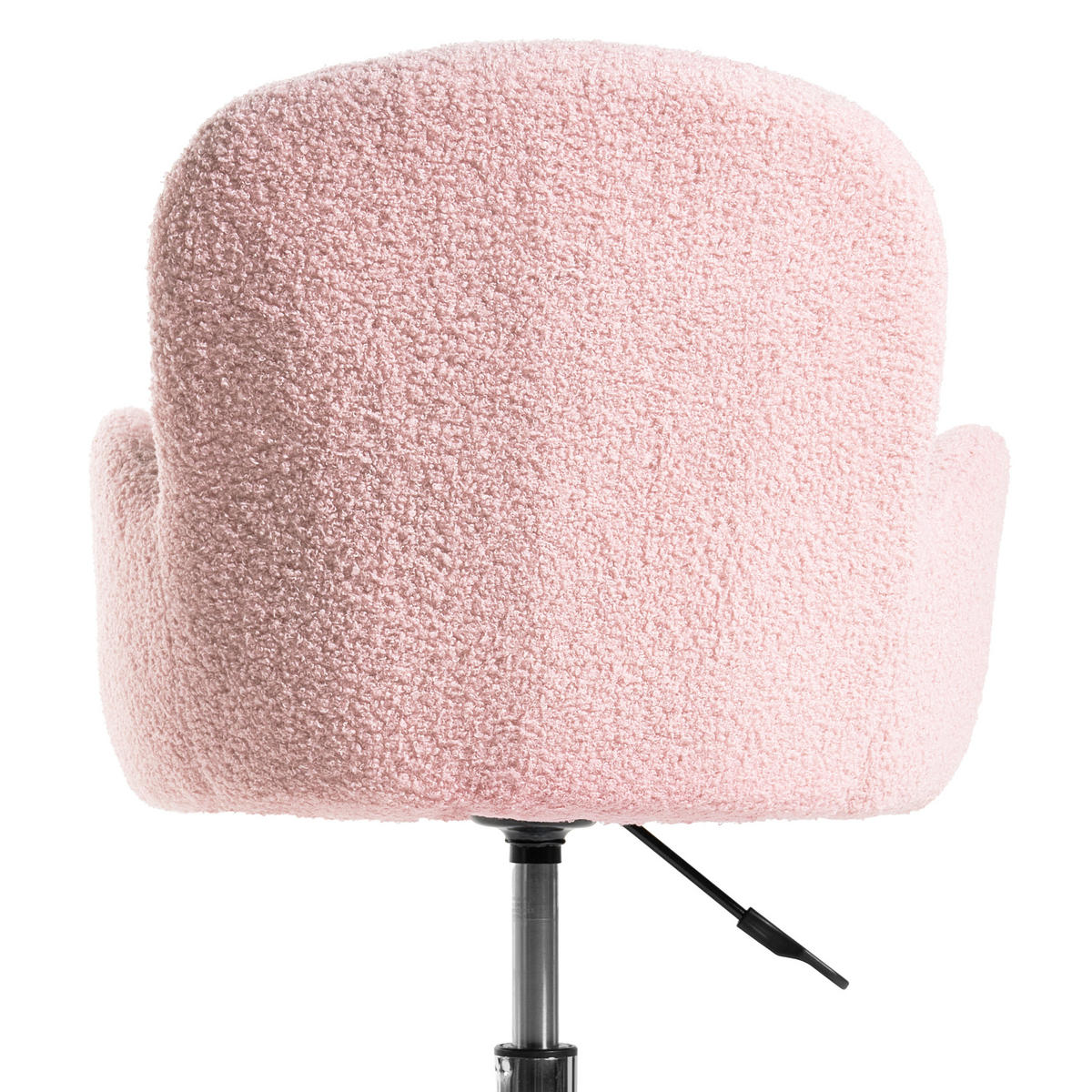 SCHREIBTISCHSTUHL Bouclé Pastellrosa Priddy - Pink, Textil (60/79/60cm) - Beliani