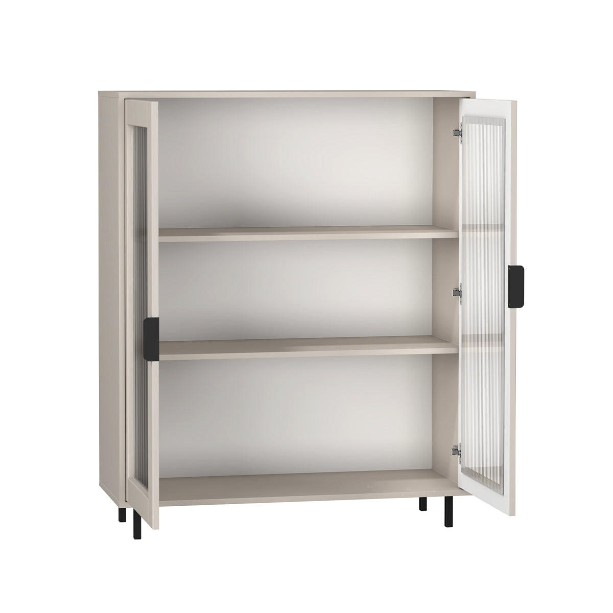 VITRINA Soly Kašmir - kašmir, leseni material (103.2/126.2/40.3cm) - Petits-meubles