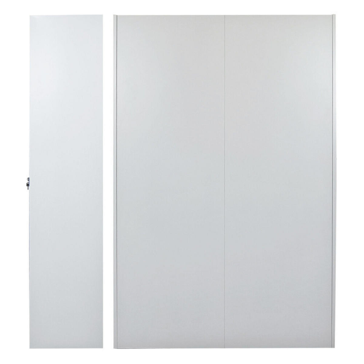 PUTZMITTELSCHRANK Rhino Metall 170x70x30cm Weiß - Schwarz/Weiß, Metall (70/170/30cm) - PROREGAL