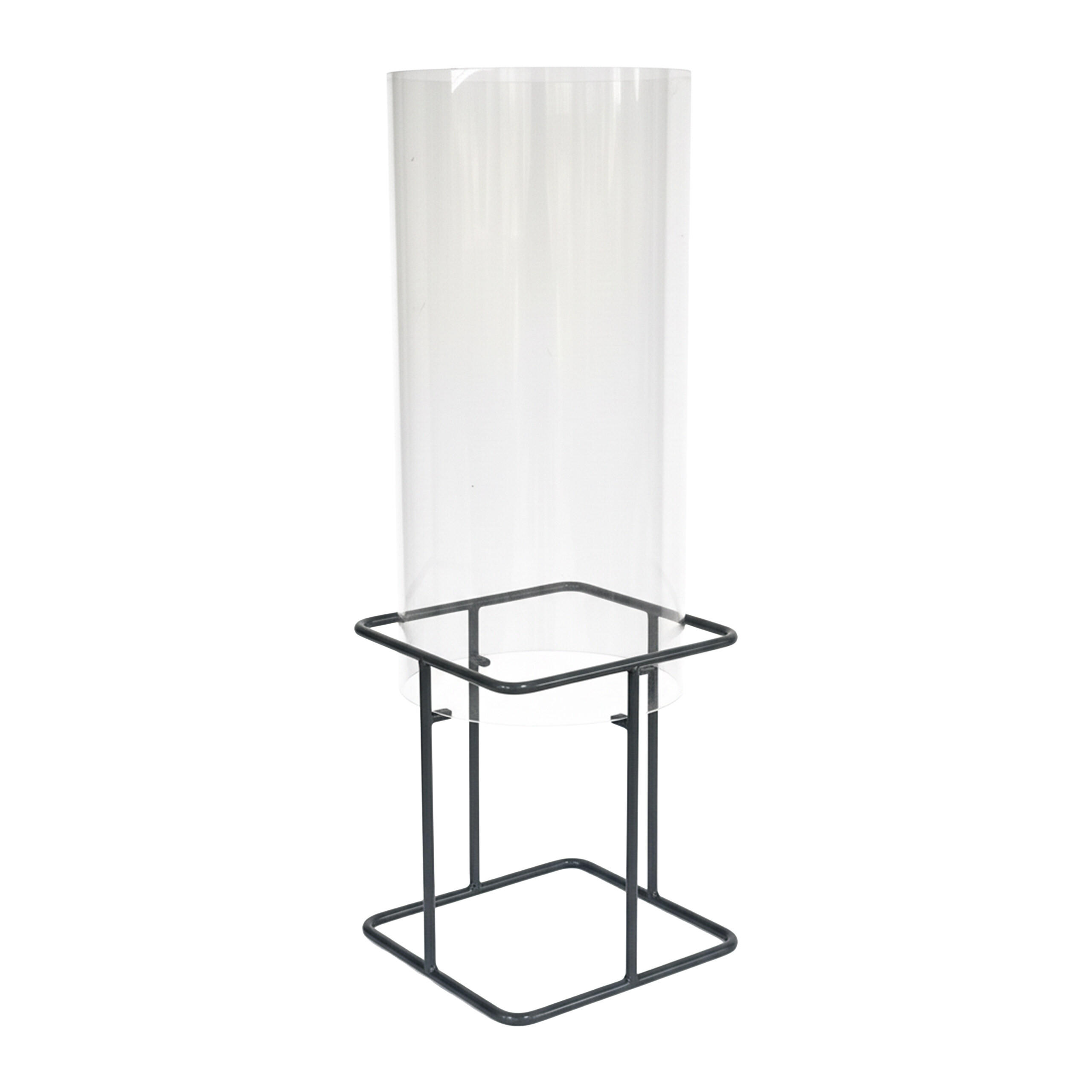 FISCHSÄULE - Transparent, Kunststoff/Metall (22/22/60cm) - Relaxdays