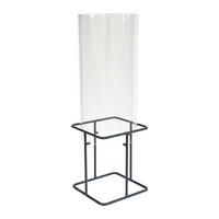 FISCHSÄULE - Transparent, Kunststoff/Metall (22/22/60cm) - Relaxdays